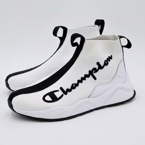 Champion White and Black High-Top Sneakers